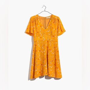 Madewell Silk Belladonna Dress in Painted Carnations